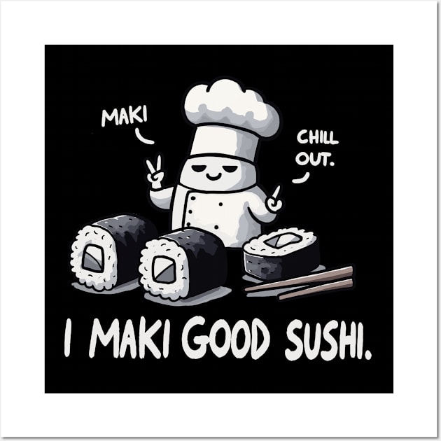 I maki good Sushi Wall Art by DoodleDashDesigns